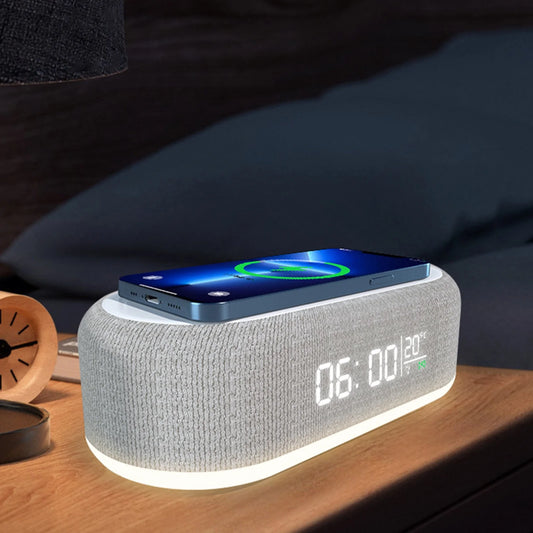 Electronics Clearance Sale All Items,Electronics Deal,Desktop Clock Alarm Clock Mobile Phone Wireless Charging Night Lamp Table Lamp Thermometers 4-In-1 Wireless Charger